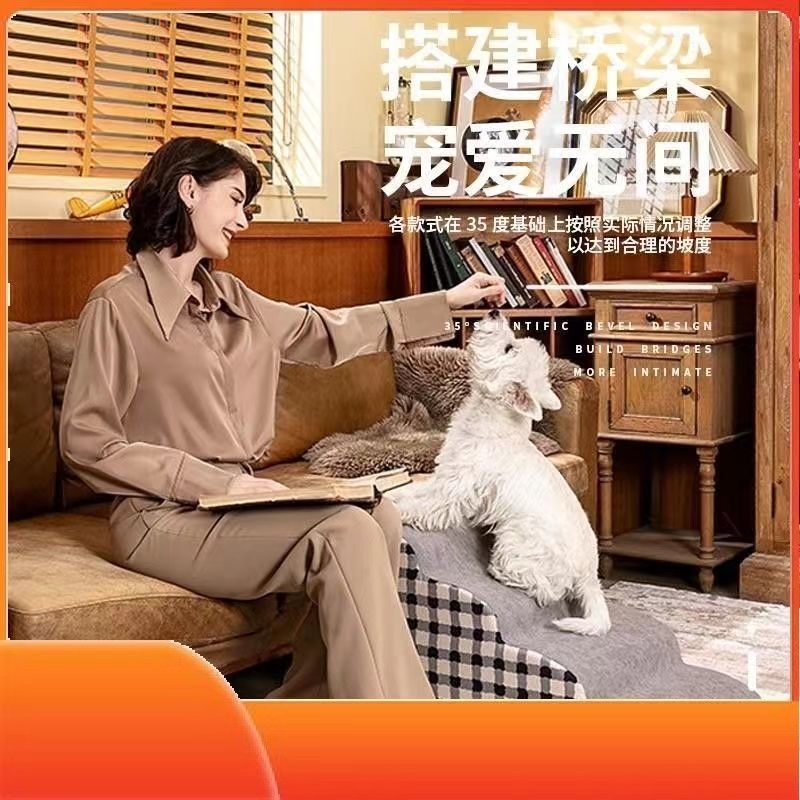 宠物家用床边楼梯台阶小狗泰迪狗狗爬梯猫咪梯子上下床小楼梯拆洗