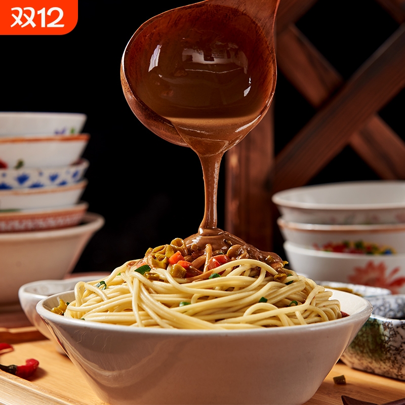 武汉热干面劲道甄选风味地道秘制袋装4包调料包酸豆角酱料调料配