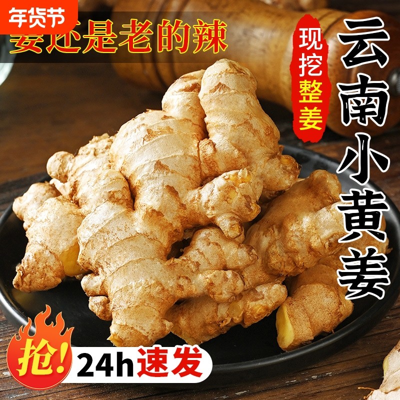 云南小黄姜当季现挖新鲜生姜老姜沙姜土姜家常菜爆炒去腥专用调味,水产肉类/新鲜蔬果/熟食,生姜/南姜,淘宝优惠券,粉丝福利购,淘宝优惠卷