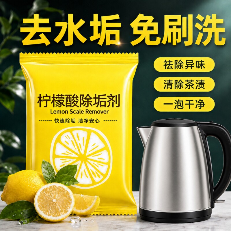 柠檬酸除垢剂食品级水壶去除水垢图片
