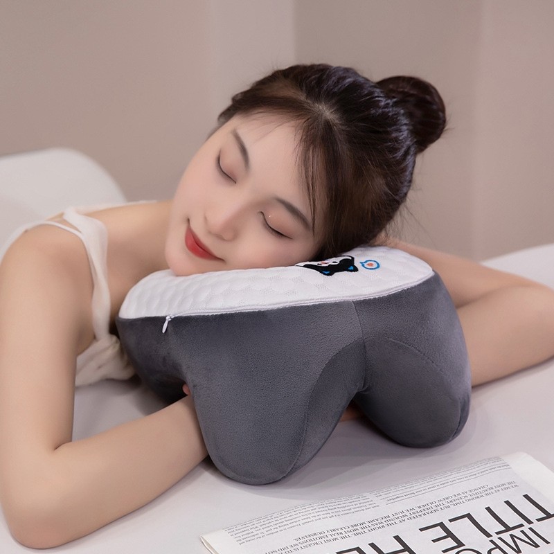 乳胶冰丝午睡枕趴睡枕小学生办公室趴桌子睡觉枕头午休神奇夏