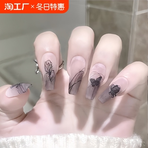 美甲穿戴甲2024新款短款猫眼中长款新娘精致小众高级感显白纯欲