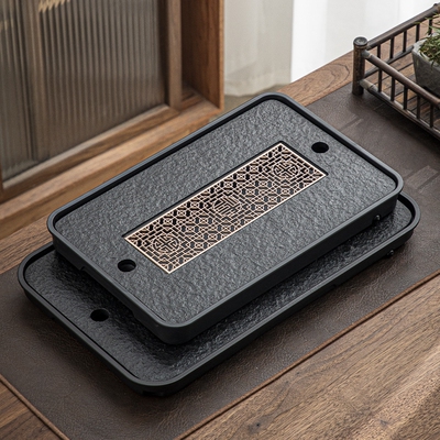 仿乌金石茶盘茶具套装