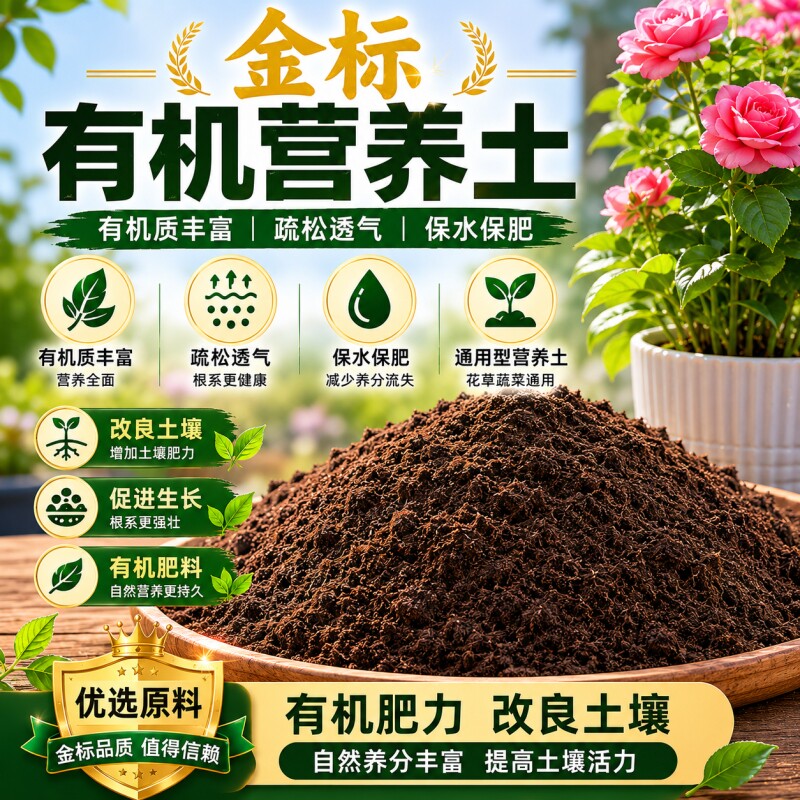 营养土通用型100斤养花通用专用土壤种植土花土蔬菜疏松园艺植物图片