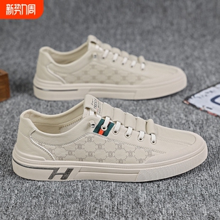 百搭运动板鞋 透气2025新款 男士 休闲皮鞋 子耐磨 秋季 一脚蹬潮鞋 男鞋