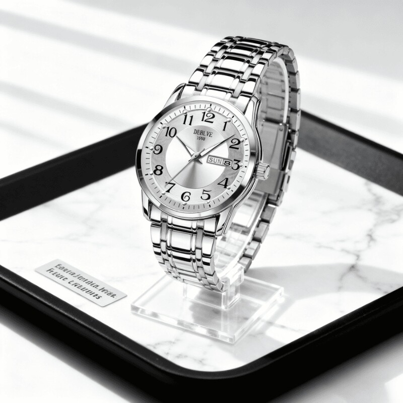 正品名牌钢带商务防水石英腕表高级感男士男款手表全自动非机械表