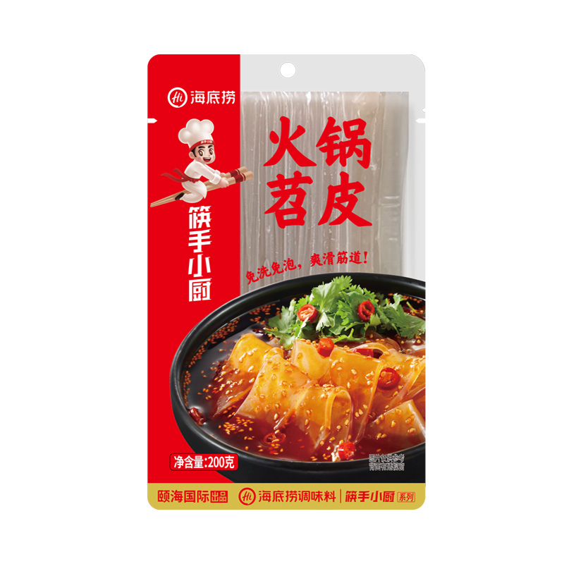 海底捞 火锅苕皮2袋免泡红薯湿粉条家用火锅食材
