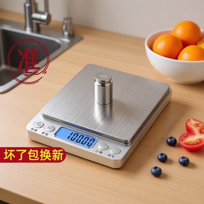 电子秤小型家用高精度精准厨房秤克重称天平秤克秤食物秤新款称重