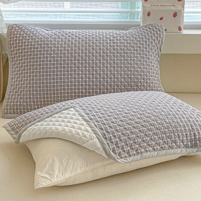 枕巾男士防油防头油单个纯棉一对装枕头垫巾盖巾防滑不固定柔软