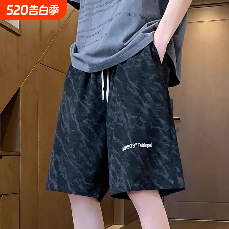 休闲短裤男夏季2026新款oversize潮牌运动裤大裤衩沙滩五