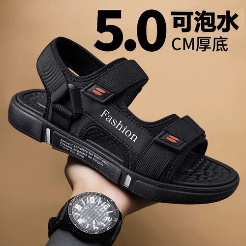 爆款男士凉鞋夏季新款潮流运动外穿防滑防臭耐磨软底轻便沙滩鞋男