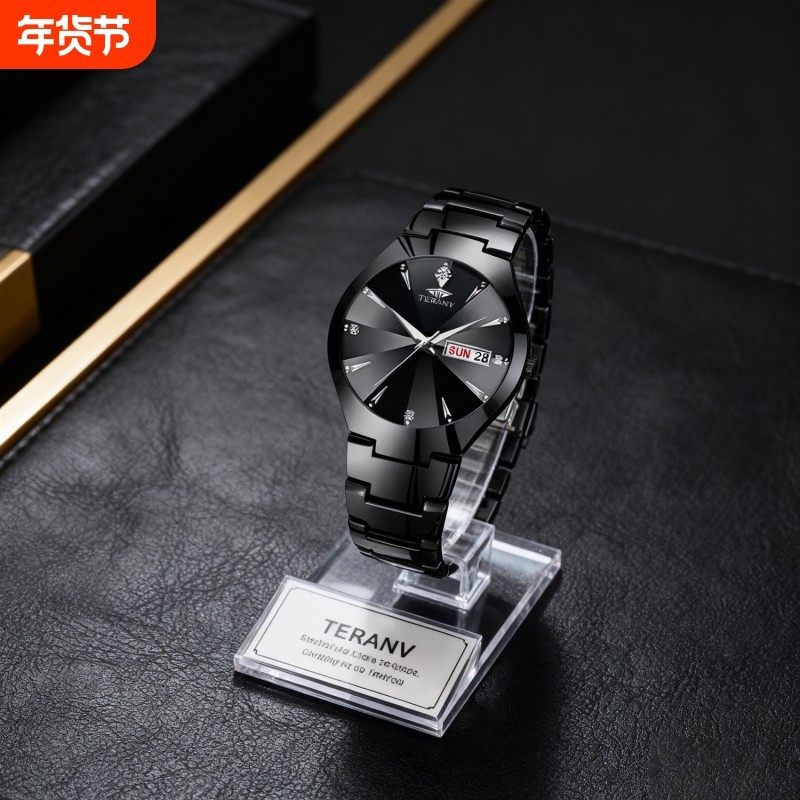 老人手表男士爸爸女款情侣表防水老年人学生石英表男款非机械表礼