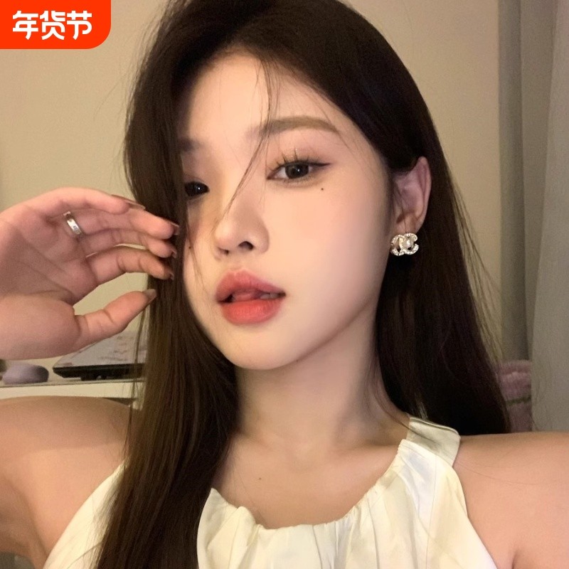 法式双c珍珠耳环新款2024小香风耳饰女镀925针耳钉高级感耳夹,饰品/流行首饰/时尚饰品新,耳钉,淘宝优惠券,粉丝福利购,淘宝优惠卷