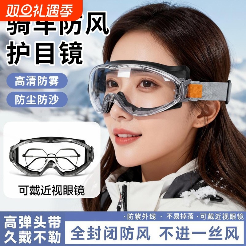 角磨机护目镜面罩护目镜劳保防飞溅防灰尘不起雾防护眼镜漂流打磨