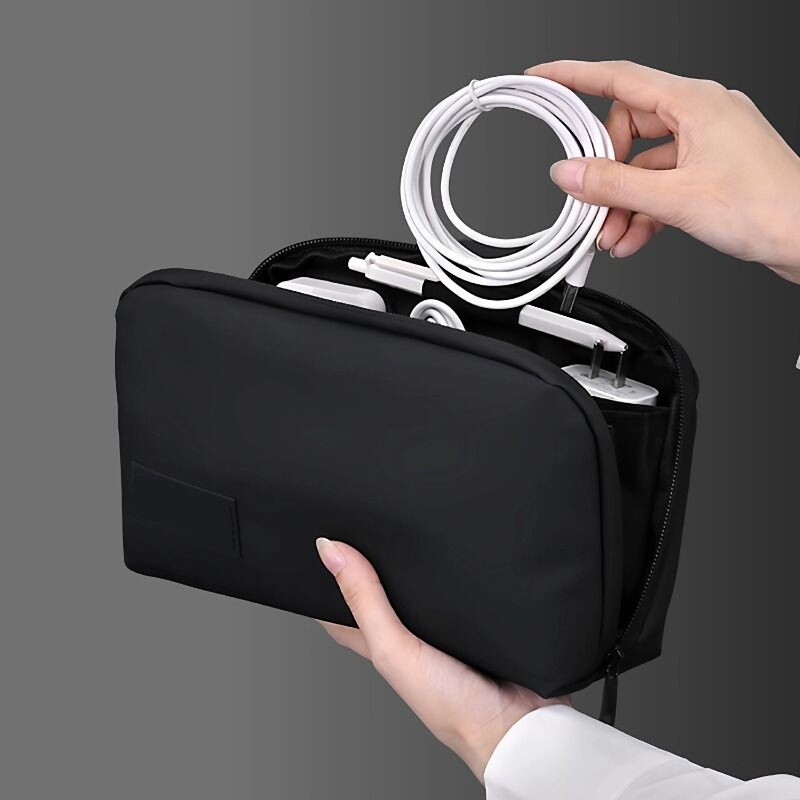 数据线收纳包盒便携数码配件袋电脑充电器线硬盘电源耳机收纳包大容量多用途数码电子产品收纳包便捷出行旅行