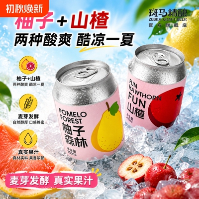 斑马精酿果味啤酒2罐装
