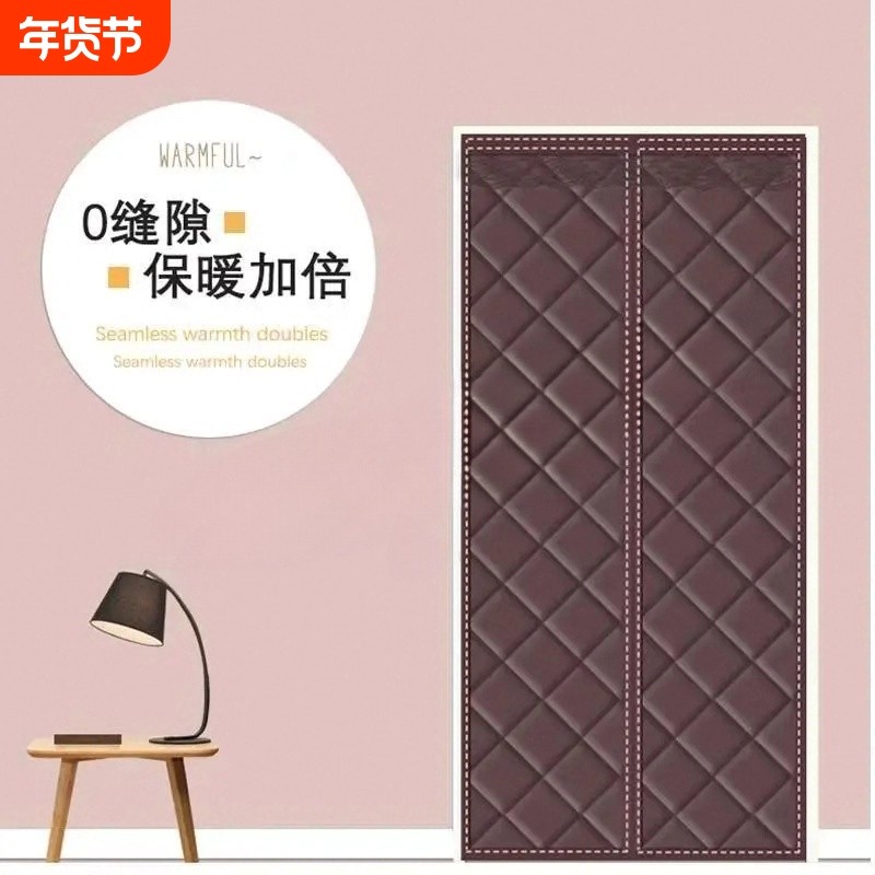 优质棉门帘保暖防风q加厚磁性自吸免打孔农村平房家用冬天防寒门
