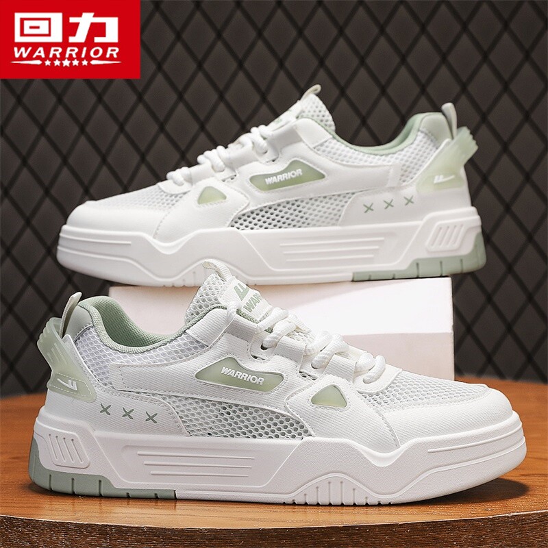 回力男鞋2026新款春季网面透气板鞋休闲运动平底小众设计网眼网鞋