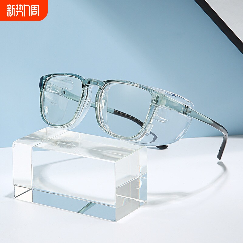 保湿眼镜时尚防雾防蓝光近视术后硅胶护目防风花粉镜大框黑框
