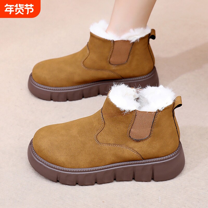 回力老北京妈妈棉鞋女加绒加厚女士雪地靴冬季新款防滑棉靴子防水