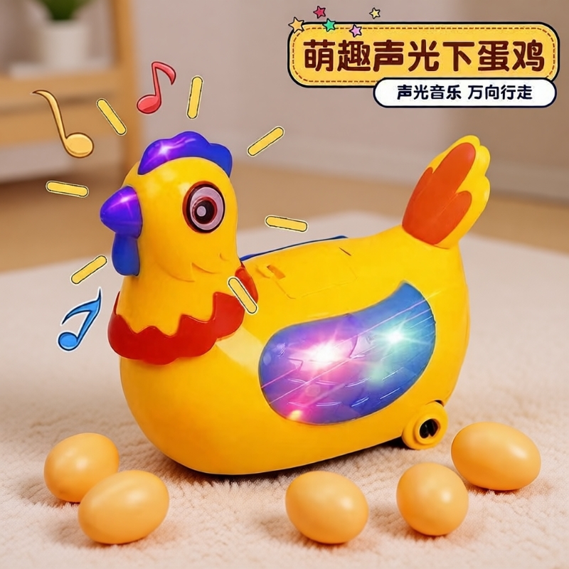 会走路生蛋下蛋唱歌小母鸡公鸡儿童电动万向玩具宝宝益智男孩女孩
