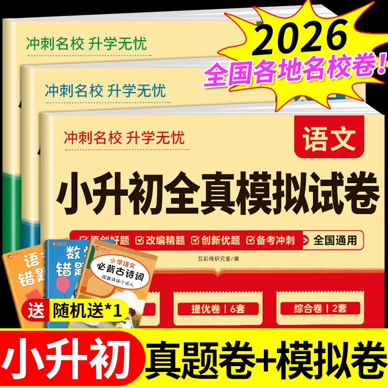 2026小升初真题卷语文数学英语必刷题配套人教版小学毕业升学总复习六年级下册试卷测试卷全套2025分班考试衔接教材浙江广东湖南Q