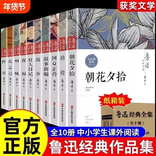 鲁迅全集原著正版10册 六七年级阅读课外书初中生必读书籍五朝花夕拾狂人日记故乡野草呐喊彷徨阿Q正传孔乙己小说经典作品集杂文集