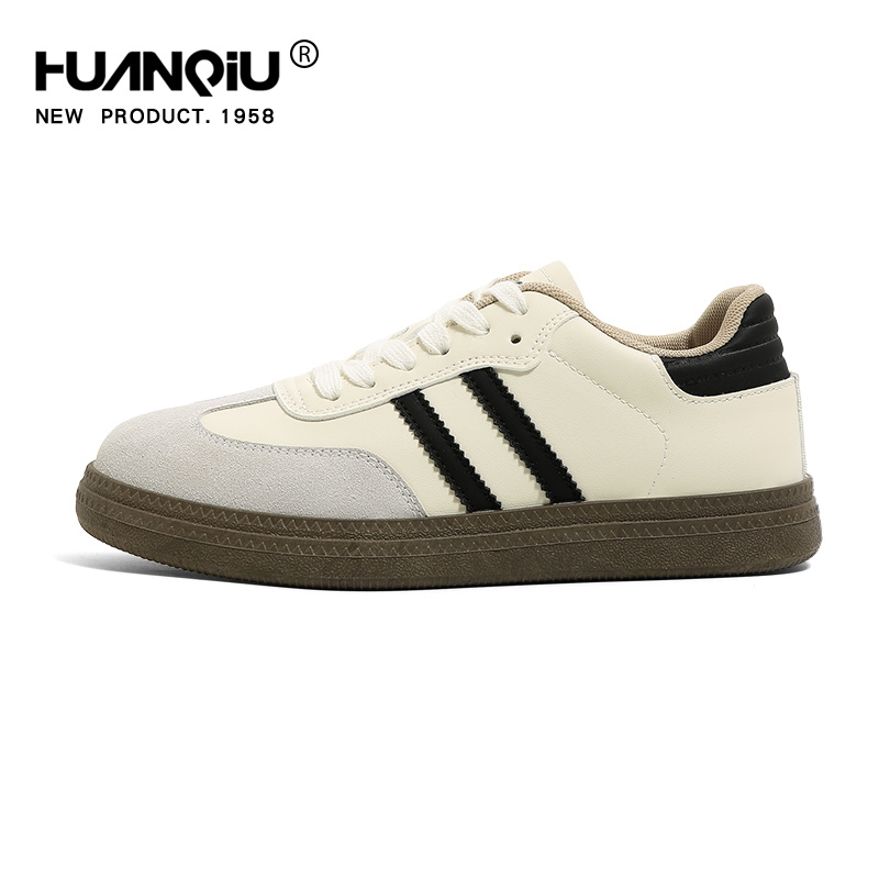 环球平底小白德训鞋女2025新款爆款春季厚底百搭鞋子休闲运动板鞋