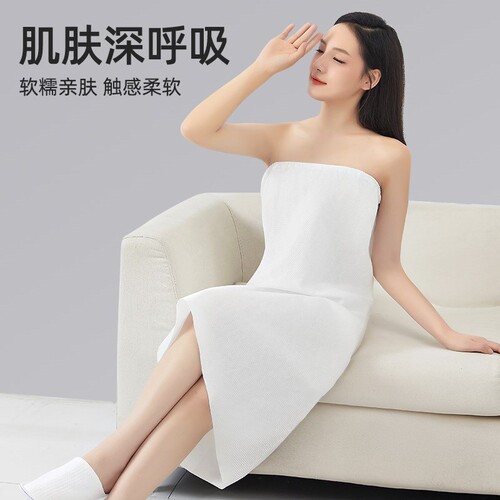一次性浴裙女浴巾加厚用品旅游浴袍睡衣吸水速干便携旅行酒店毛巾