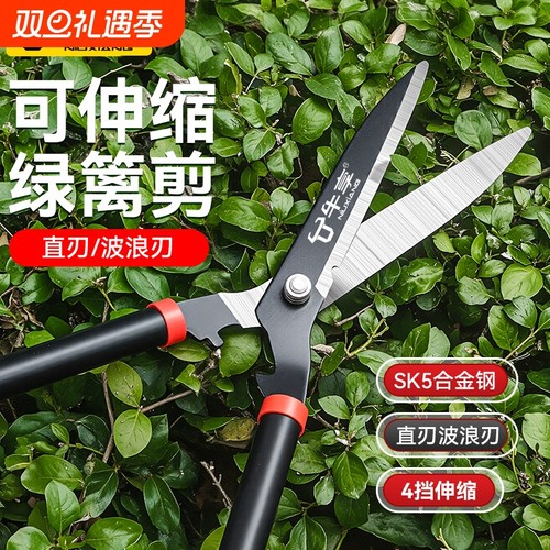 牛享强力园艺剪家用修剪草坪花草剪绿篱剪粗枝大剪刀修剪树枝神器