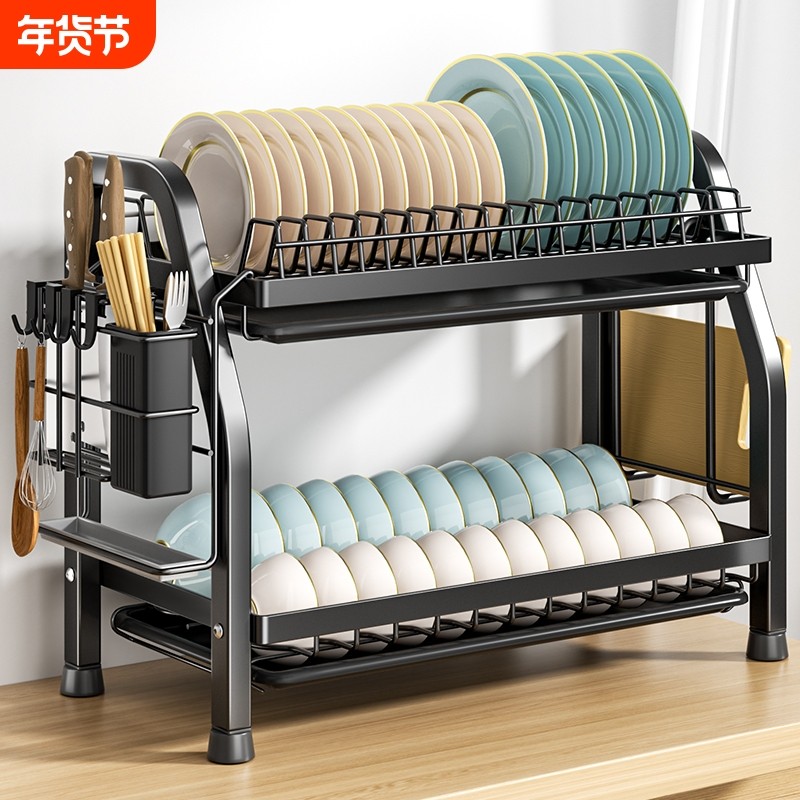 厨房置物架碗碟碗盘收纳架沥水架家用多功能放碗架碗筷收纳盒碗柜,厨房/烹饪用具,厨房置物架/置物柜/角架,淘宝优惠券,粉丝福利购,淘宝优惠卷