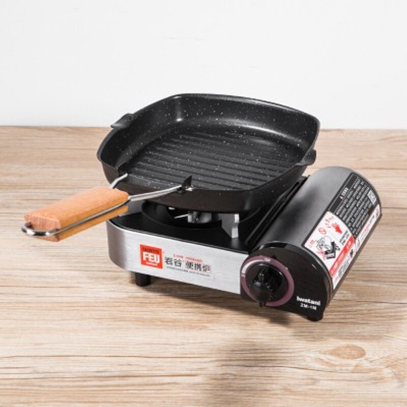 户外家用折叠牛排锅条纹平底锅煎锅煎牛排专用锅不粘锅燃气电磁炉