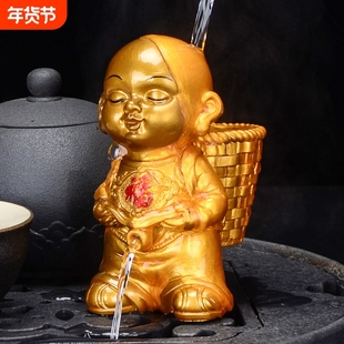 茶宠可养变色茶具摆件茶台茶玩尿童小和尚装饰品尿娃可爱禅意童子
