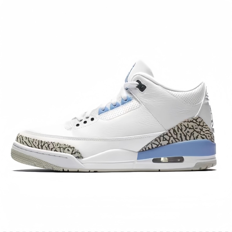 新款篮球鞋男女北卡蓝气垫黑武士真皮藤原浩白水泥运动板鞋高帮