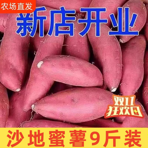 新鲜沙地蜜薯红心西瓜红红薯农家香甜薯糖心番薯山芋板栗农场精选