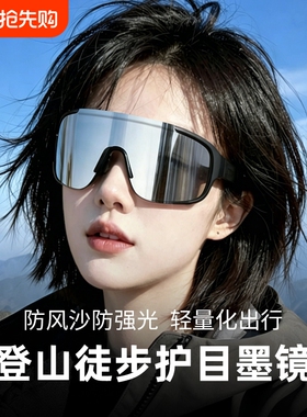 登山护目镜女爬山墨镜男户外防紫外线骑行太阳镜变色防风偏光感光