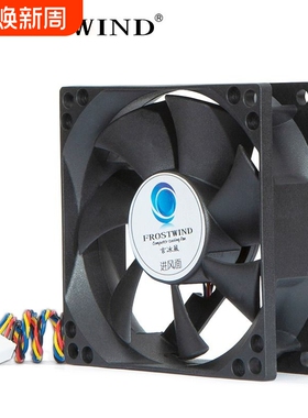 8cm机箱风扇4针线pwm温控调速台式机电脑cpu风扇8025静音散热