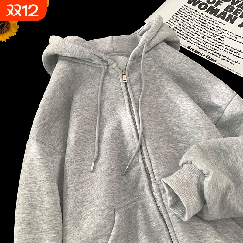 连帽宽松百搭休闲卫衣健身运动