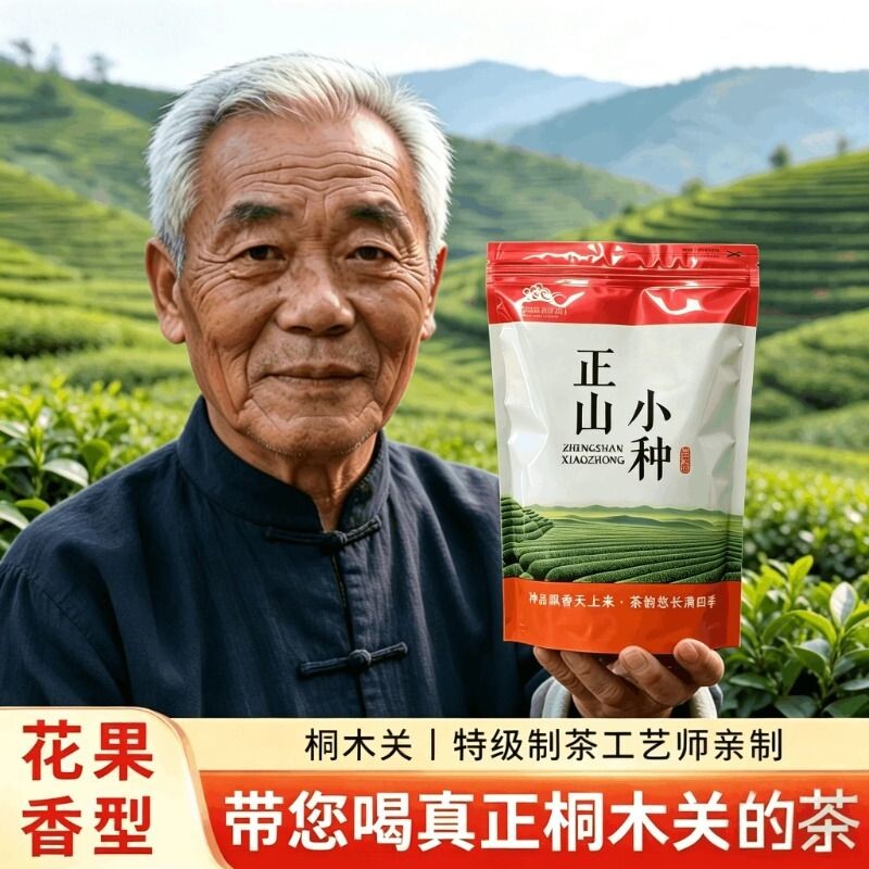 福建武夷山高山特级红茶正山小种蜜香过节送礼长辈口粮茶袋装花香