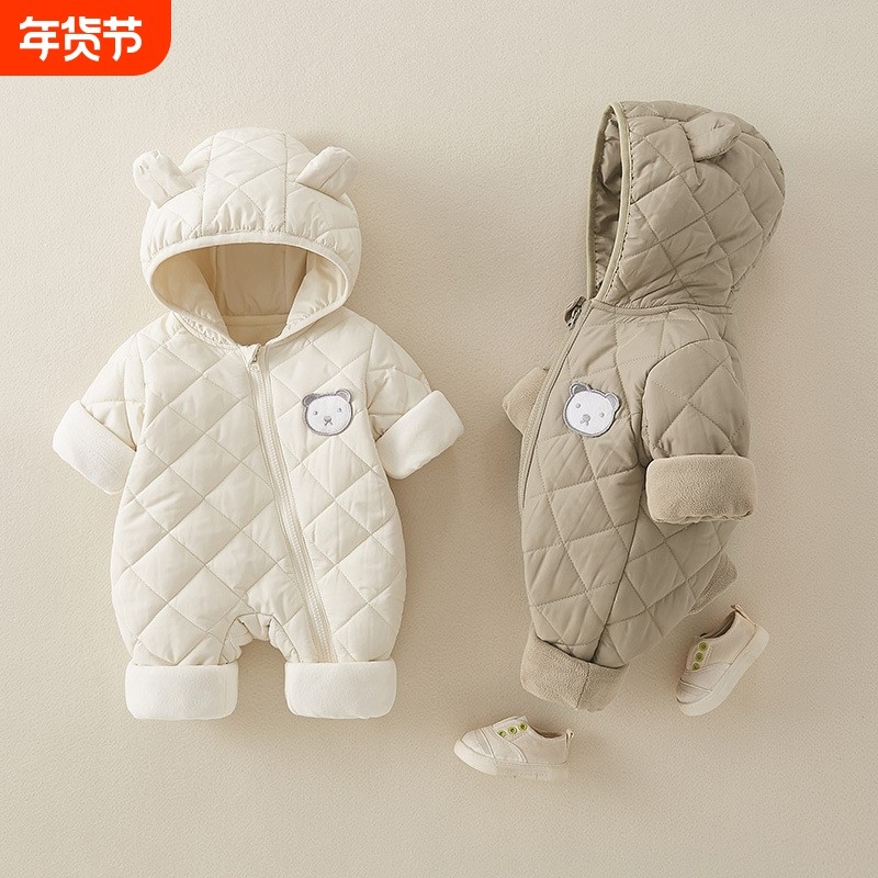 秋冬婴儿夹棉连体衣新生儿衣服宝宝哈衣棉服加厚保暖衣外出服爬服,童装/婴儿装/亲子装,连身衣/爬服/哈衣,淘宝优惠券,粉丝福利购,淘宝优惠卷