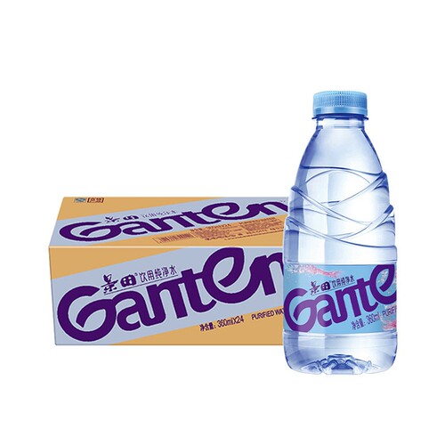 景田纯净水360ml*24瓶整箱多规格可选
