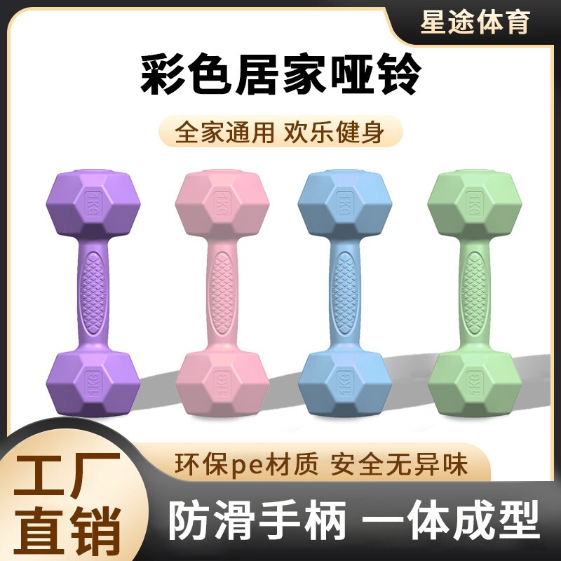 哑铃女士健身家用2kg一对杠铃壶铃青少年学生女生3kg男士健身器