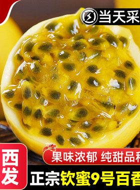 广西钦蜜9号黄金百香果新鲜水果当季特大果低糖孕妇黄金果九号