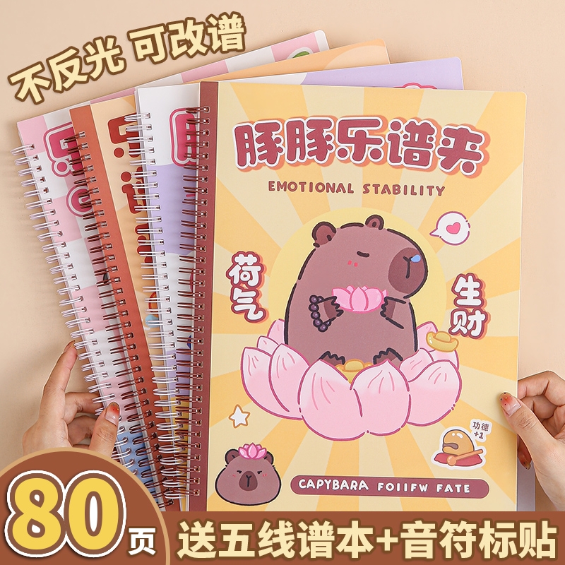 乐谱夹可修改a4谱夹册歌谱琴谱文件夹展开式不反光架子鼓钢琴谱册谱