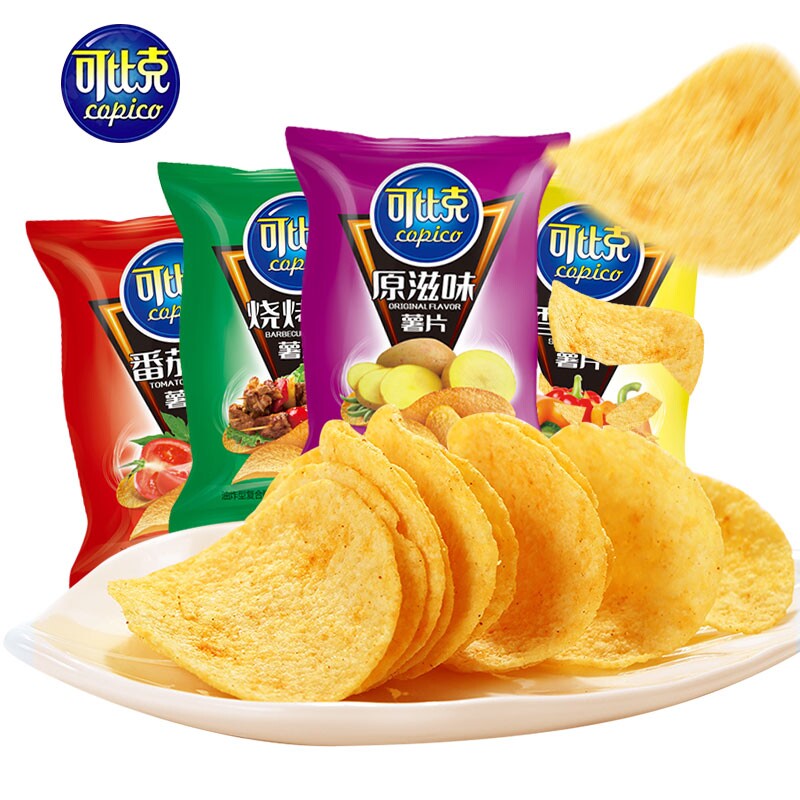 可比克薯片多规格大礼包儿童办公室吃货解馋小零食休闲食品小吃
