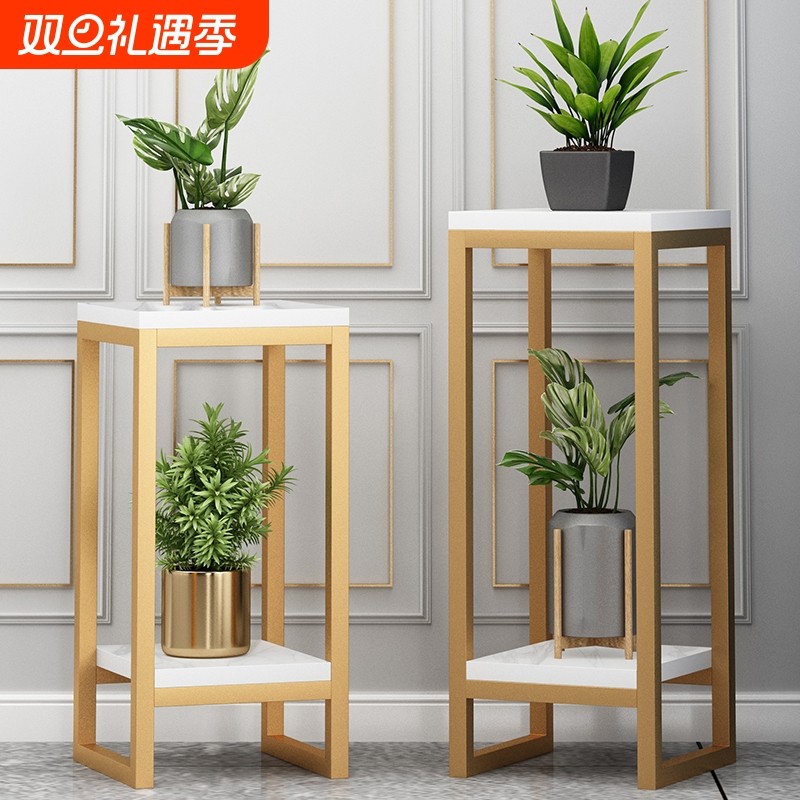 花架子客厅落地式铁艺立柱植物摆放架2025新款多层置物架阳台简约