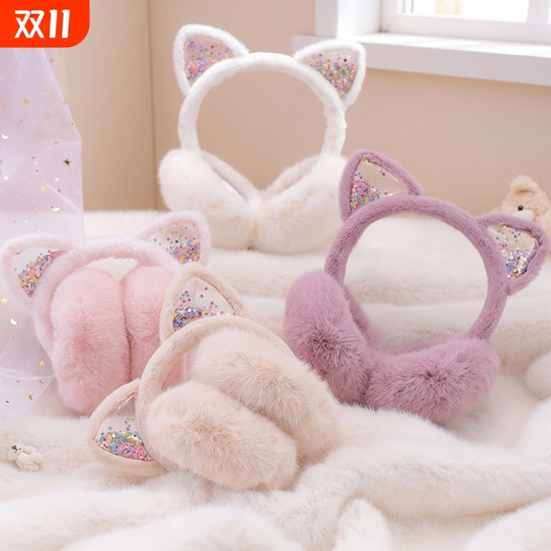 女童冬季新款可爱小猫耳罩耳套