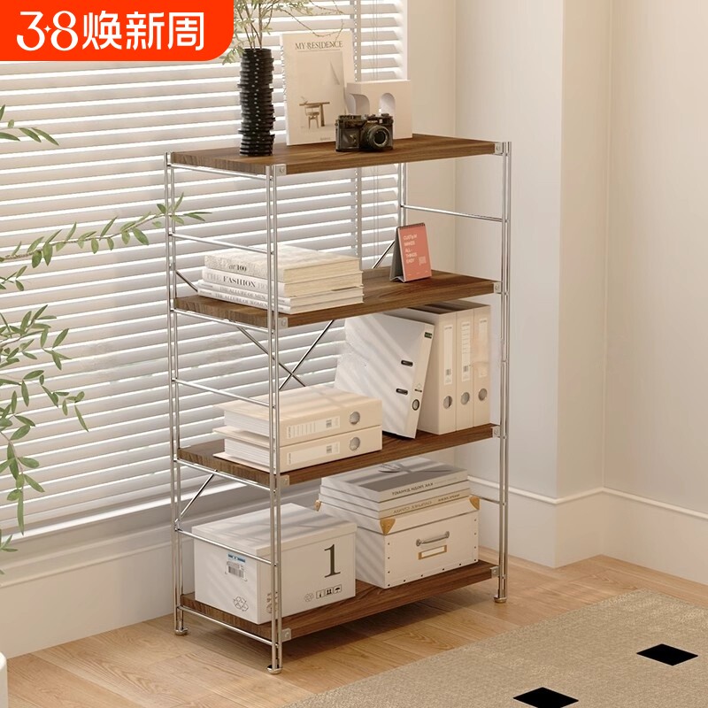厨房置物架日式组合架阳台储物落地家用多层收纳架框架组装承重