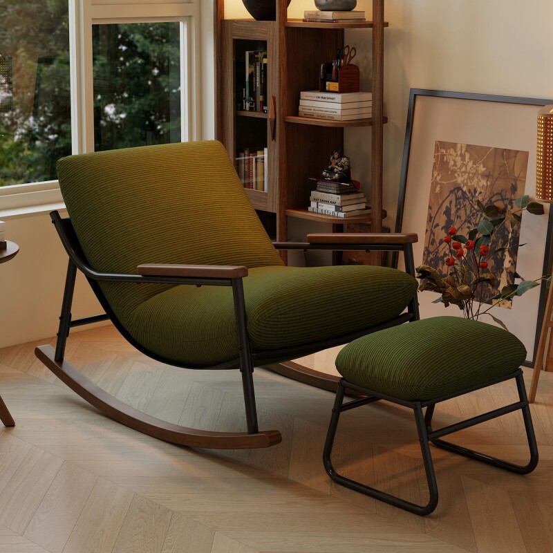 摇摇椅客厅单人沙发椅成人躺椅懒人沙发阳台休闲摇椅逍遥椅轻奢