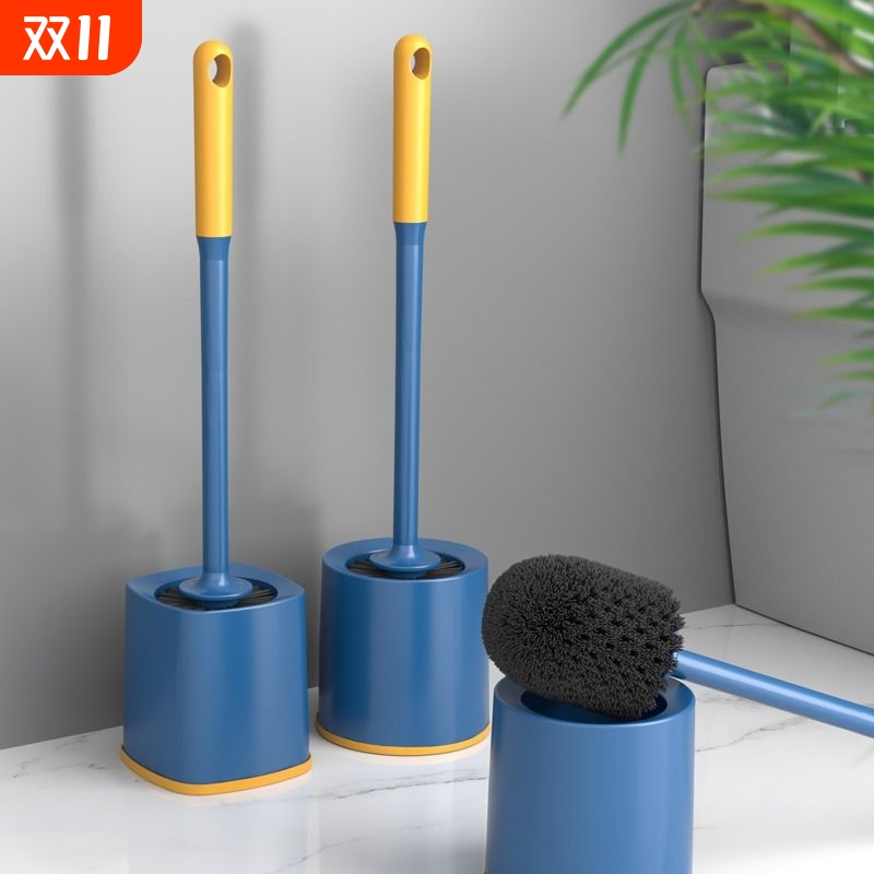 马桶刷家用无死角卫生间带底座长柄壁挂清洁套装厕所刷子2024新款